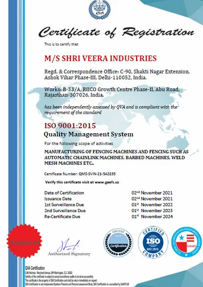 Secure Fencing Certificate